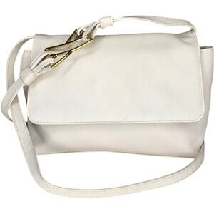 Paloma Picasso Vintage White Leather Small Crossbody